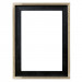Baklijst 80x80 cm Zwart/Goud - Vooraanzicht