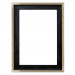 Baklijst 100x100 cm Zwart/Goud - Vooraanzicht