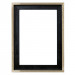 Baklijst 60x90 cm Zwart/Goud - Vooraanzicht