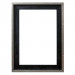Baklijst 20x28 cm Zwart/Zilver
