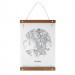 Posterhanger Hout Zilver 50 cm