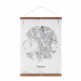 Posterhanger Hout Zilver 80 cm