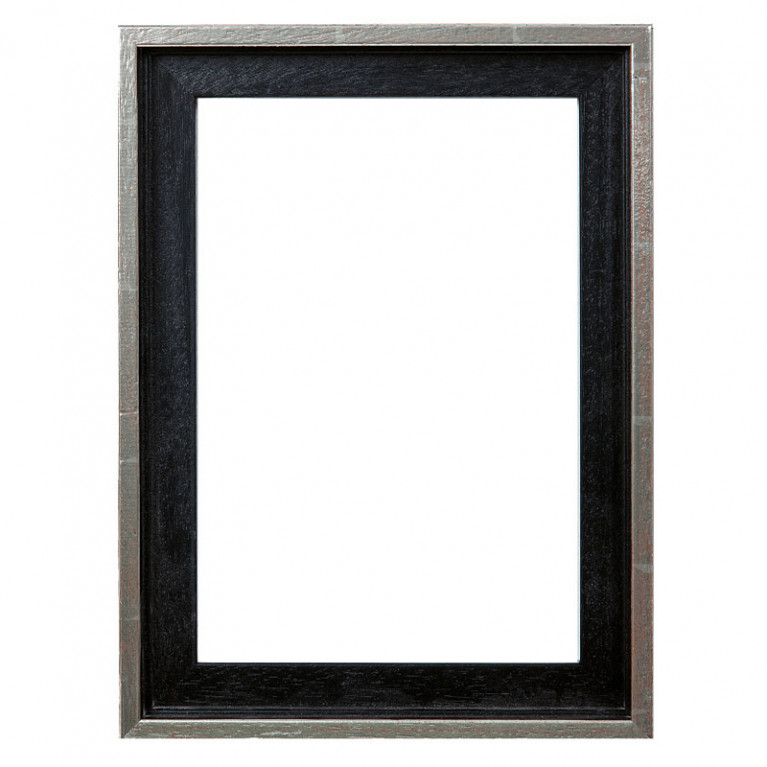 Baklijst 60x90 cm Zwart/Zilver - Vooraanzicht