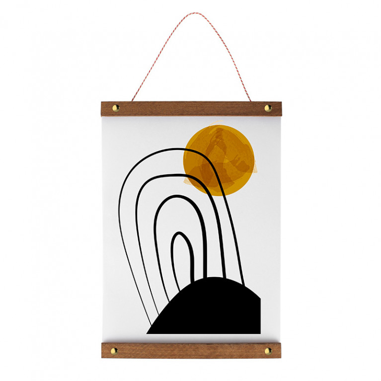 Posterhanger Hout Goud 50 cm