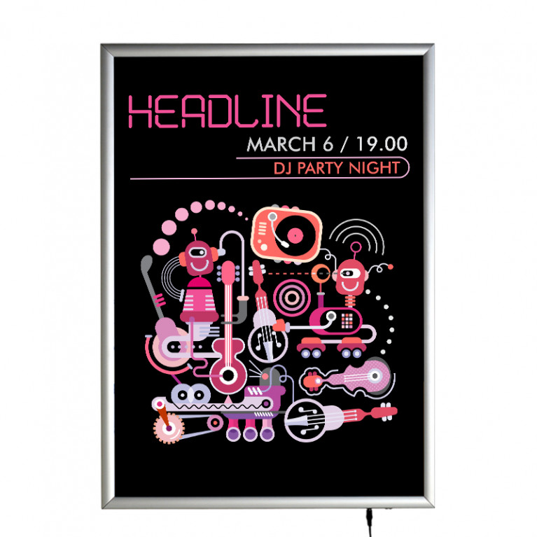 Kliklijst LED A0 25mm - Art Print