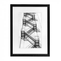 Wissellijst 70x100cm Hout Zwart Breed met print