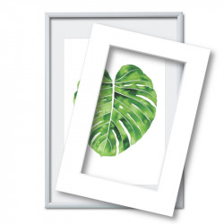 Wissellijst met passe partout 40x60cm zilver