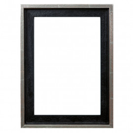 Baklijst 60x90 cm Zwart/Zilver - Vooraanzicht