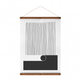 Posterhanger Hout Zwart 70 cm