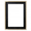 Baklijst 80x80 cm Zwart/Goud - Vooraanzicht