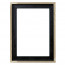 Baklijst 100x100 cm Zwart/Goud - Vooraanzicht