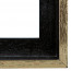 Baklijst 100x100 cm Zwart/Goud - Hoek Detail