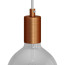 Fitting Geborsteld Koper E27 met metalen trekontlaster