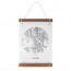 Posterhanger Hout Zilver 60 cm