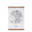 Posterhanger Hout Zilver 70 cm