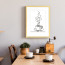 Wissellijst 30x40cm Hout met print aan muur