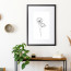 Wissellijst 50x70cm Hout Zwart – Sfeer Lineart Klaproos