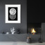 Wissellijst A2 Zilver met print aan muur