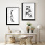 Wissellijst 60x80cm Hout Zwart Breed met print aan muur