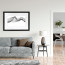 Wissellijst 50x60cm Hout Zwart Breed met print aan muur