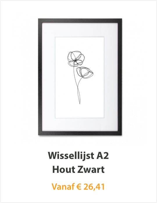 Wissellijst A2 Hout Zwart