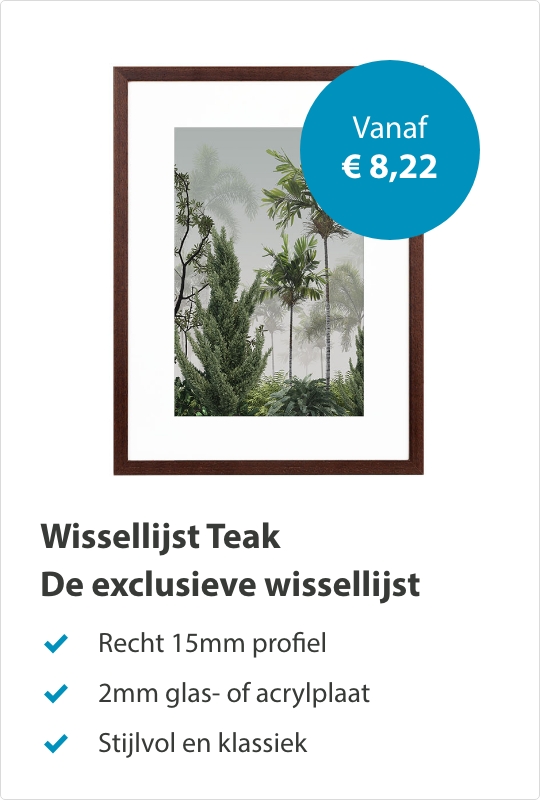 Wissellijsten Teak